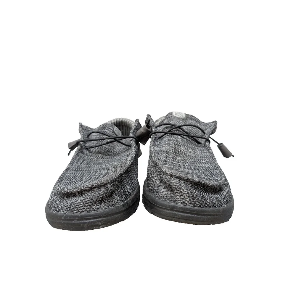 Hey Dude Wally Stretch Sox Mens 13 Knit Lightweight Comfort Loafer Slip On Gray
